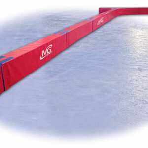 Séparateur de patinoire en mousse PU - housse soudée en PVC non feu M2 680g/m² Liaison par bandes agrippantes - Dimensions : 300 x 35 x hauteur 25 cm (bavettes de liaisons fournies)